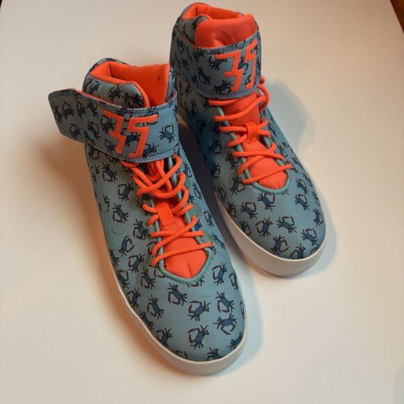 Nike KD Kevin Durant Vulc Blue Crabs Mid/High Top Basketball Shoes Size 6 Youth - Picture 3 of 11